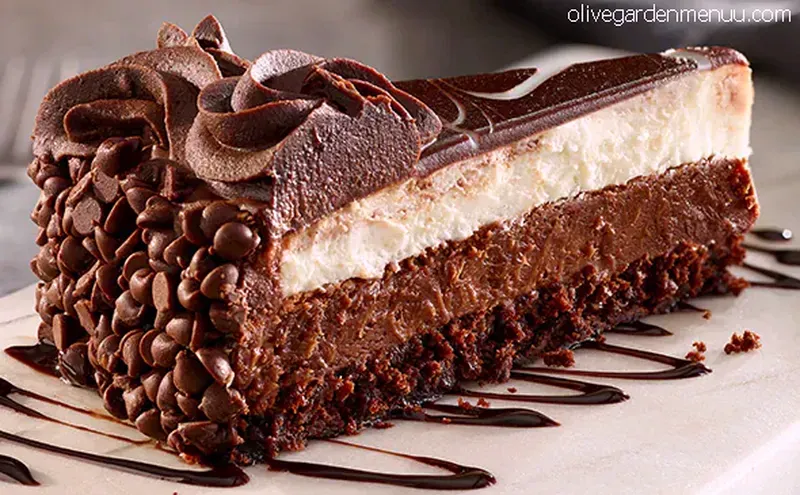 Olive Garden Menu 53 Black Tie Mousse Cake (V)